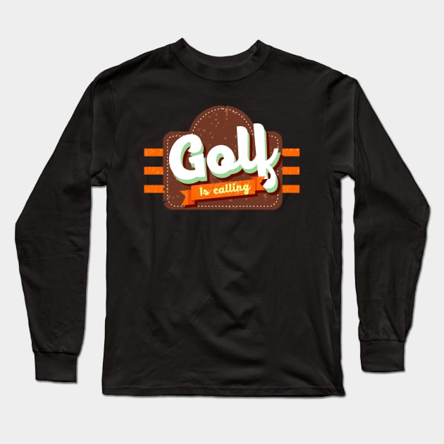 golf is calling retro style Long Sleeve T-Shirt by osvaldoport76